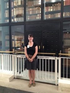 Me in-front of the entrance to King's Library.