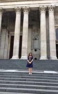 Me on the steps of St. Paul's Cathedral. 