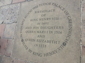 Stone marking the placing of Greenwich Palace.