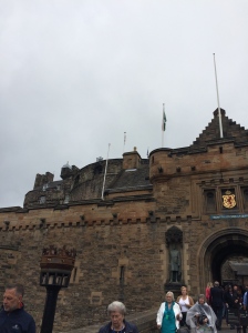 Entering Edinburgh Castle.