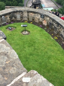 Dog cemetery at Edinburgh Castle. 
